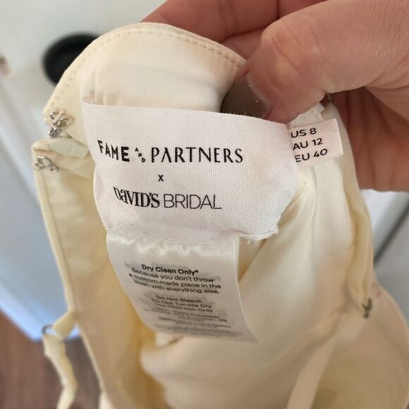 David’s Bridal Fame & Partners Ophelia cream formal maxi - Picture 7 of 13